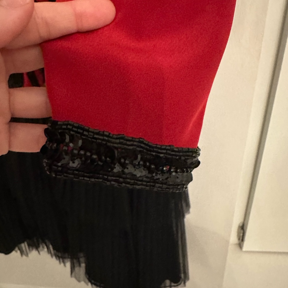 Neiman Marcus Black and red sequined tule Dress - Picture 6 of 7